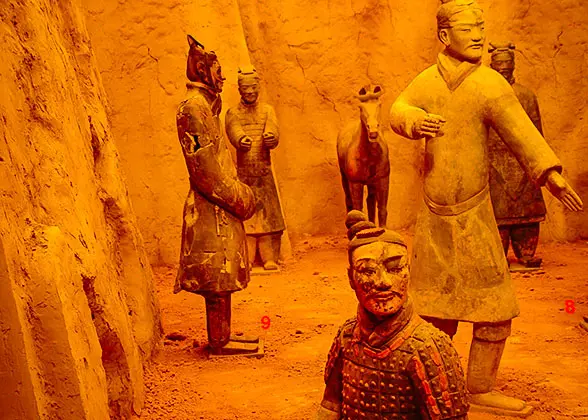 Terracotta soldier on exhibition